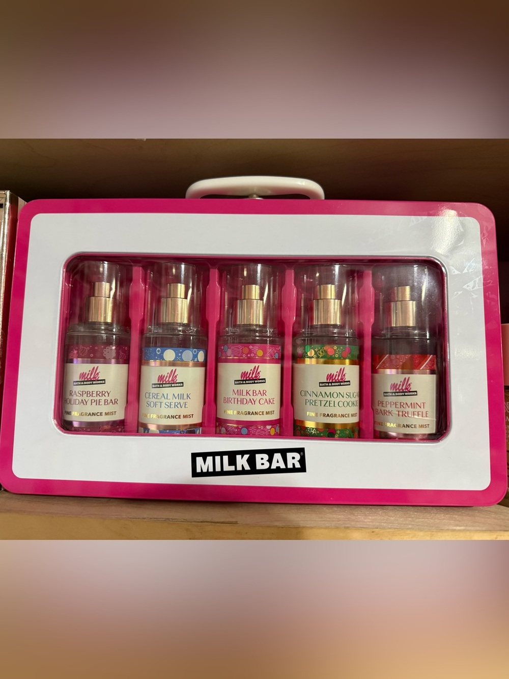 Bath & Body Works Milk Bar Fragrance Mist Set — Pink & Gold